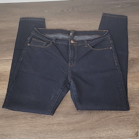 Forever 21 Dark Blue Skinny Jeans Size 29 - Picture 2 of 7